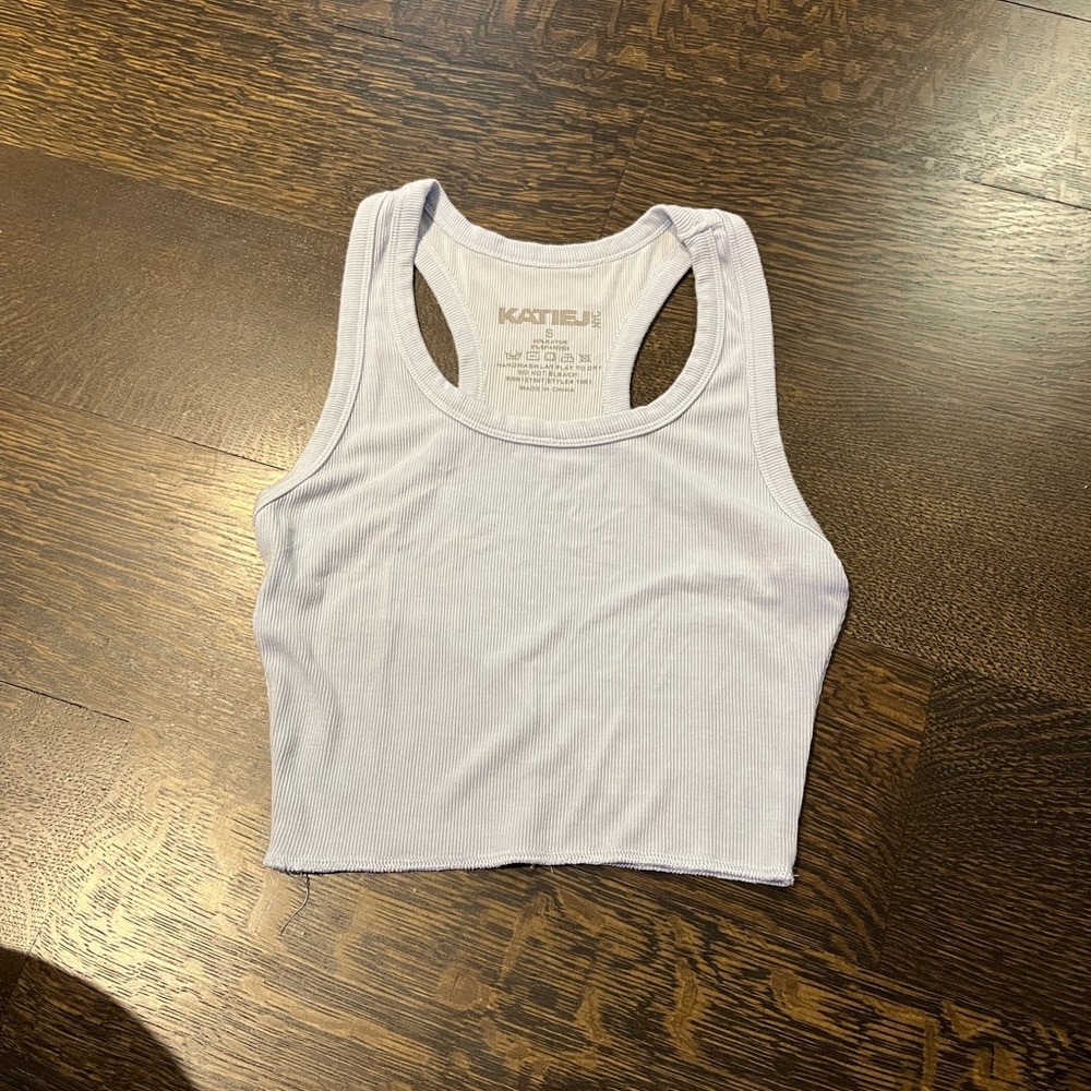 Light blue Livi Ribbed Tank katie J